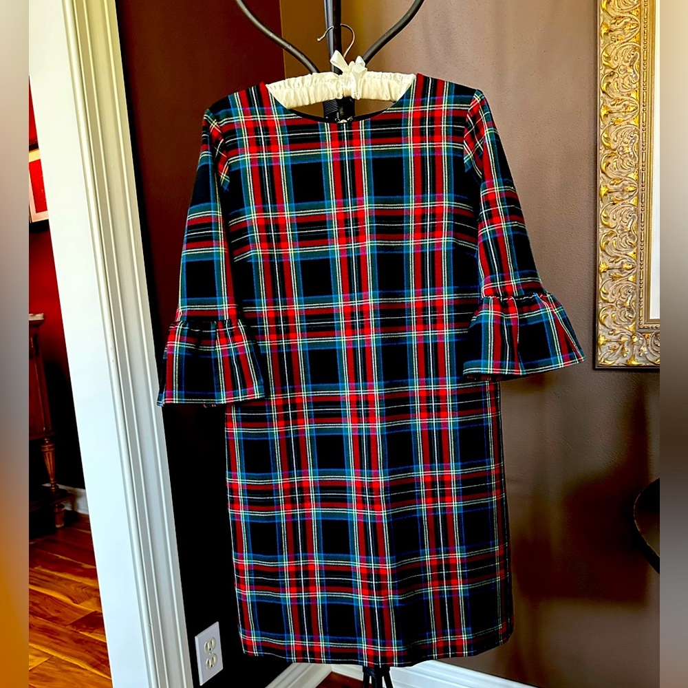 Vineyard Vines Black Stewart Plaid Dress.